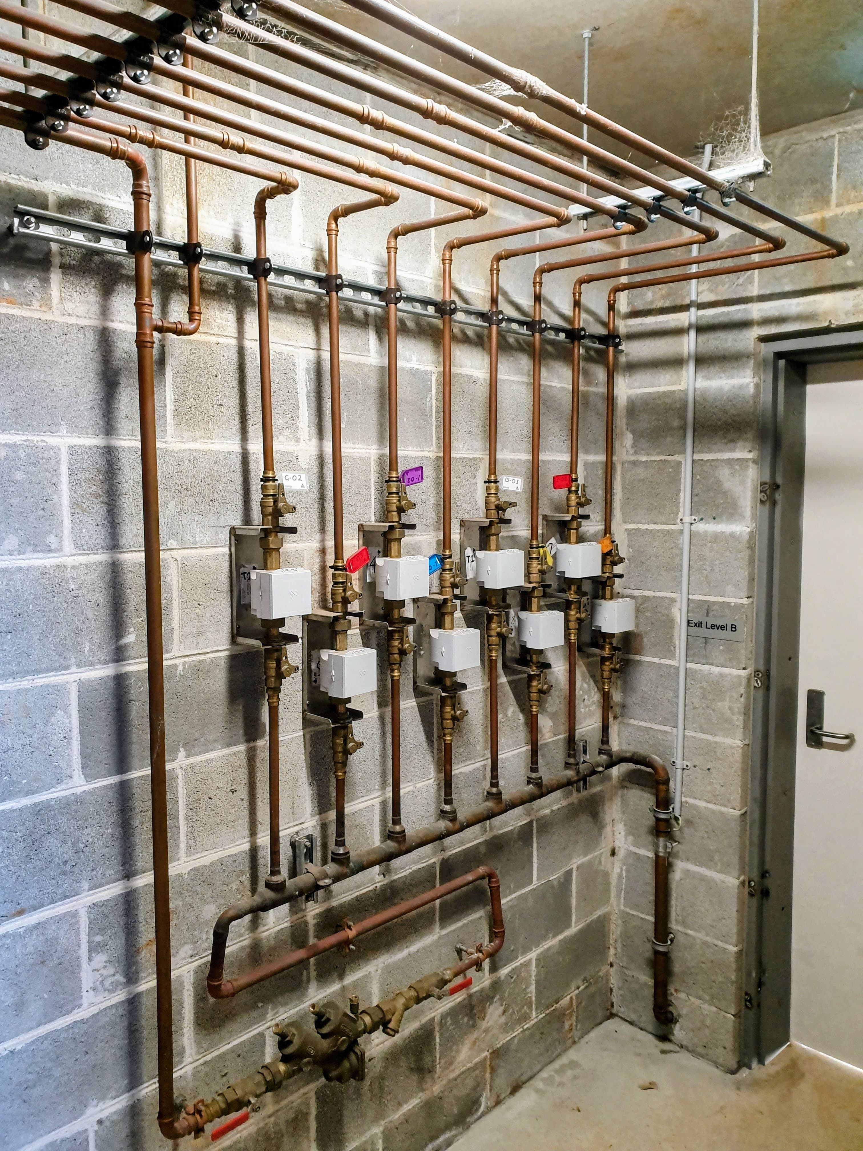Commercial copper plumbing