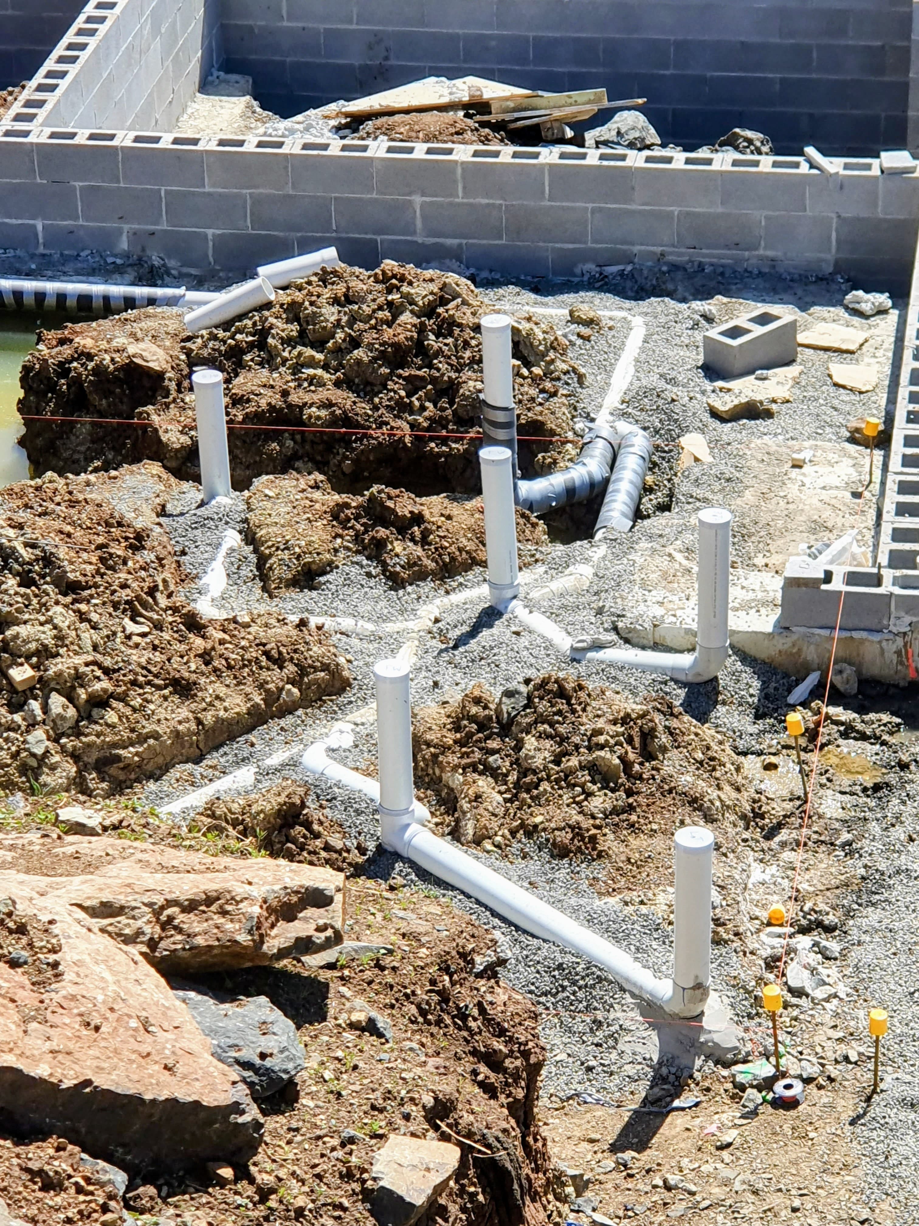 Slab plumbing rough-in