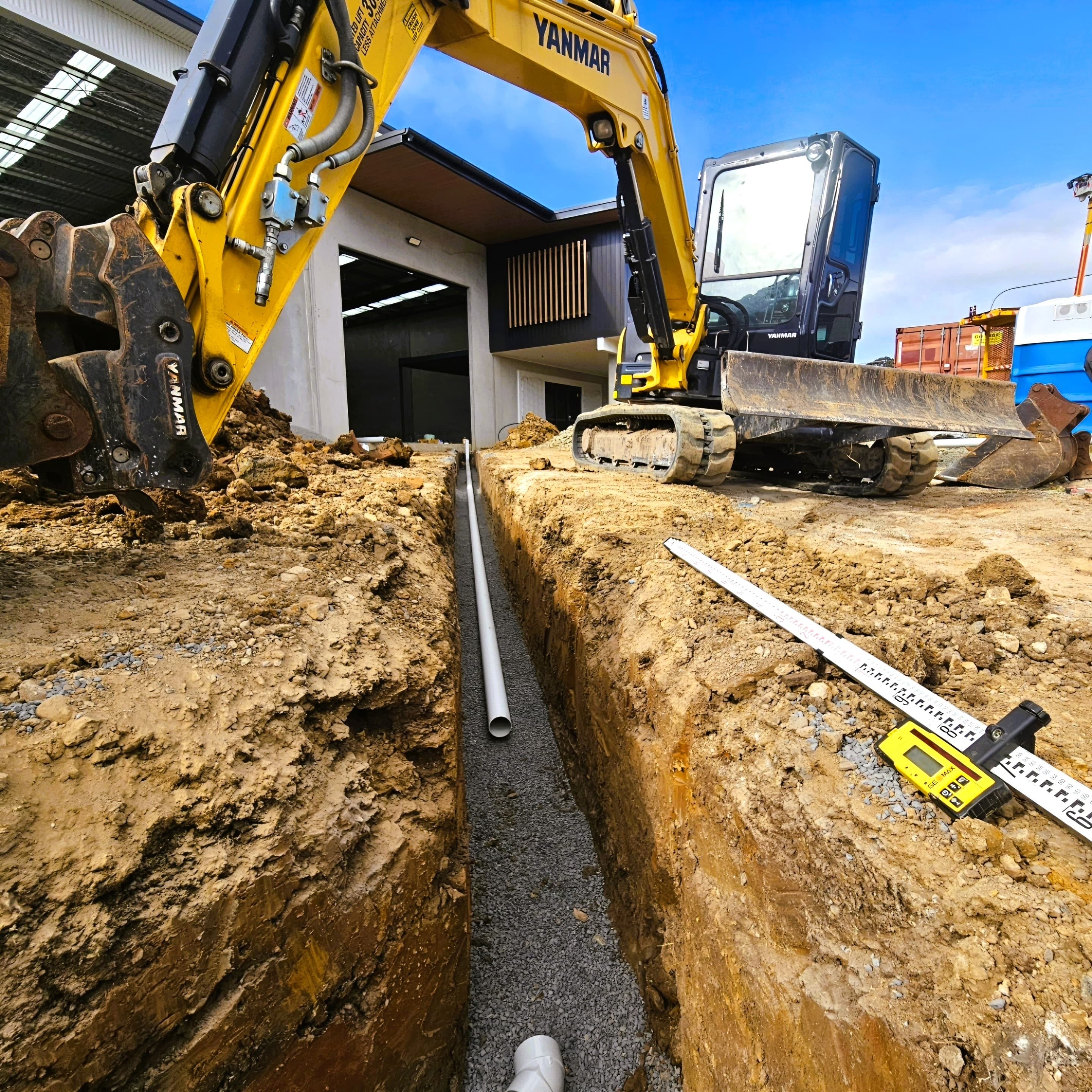 Excavation on site
